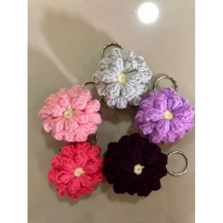 Crochet Plushies Flower Keychain