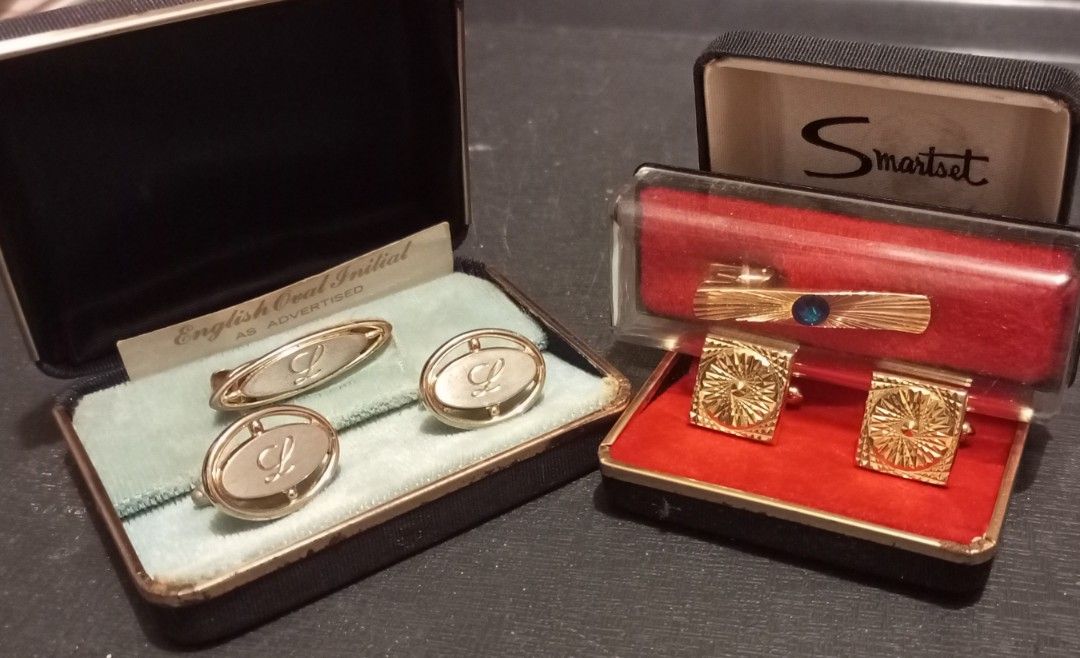 Cufflink and Tie Clip sets. REAL GOLD 🪙 (Category: Cuff Links) located in Quezon City. Submitted by svami (Listing ID 1241047332, Image 1). Description: Price is per set..