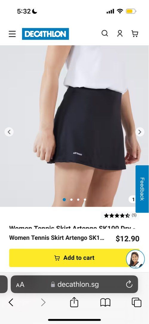 Artengo skort shop