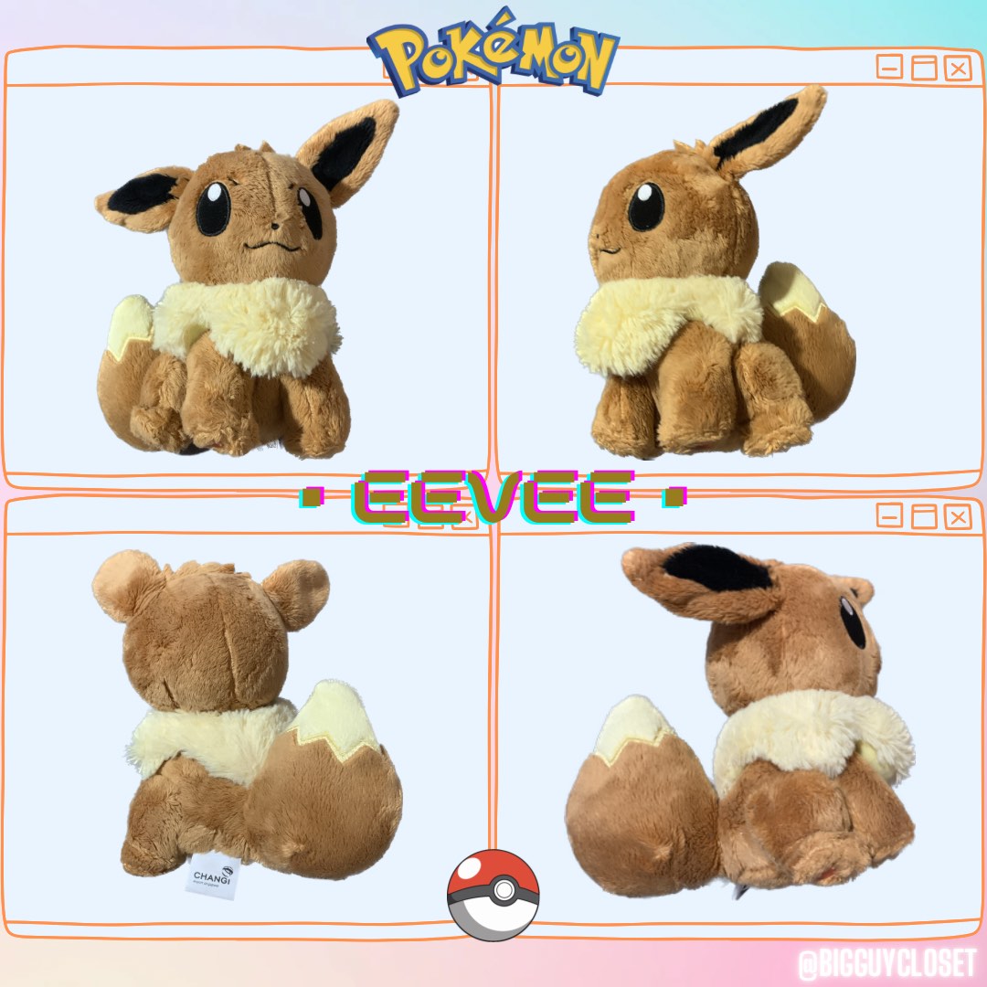 Eevee Pokemon Plush Soft Toy, Hobbies & Toys, Toys & Games on Carousell