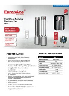 EuropAce bladeless fan, Furniture & Home Living, Lighting & Fans, Fans ...