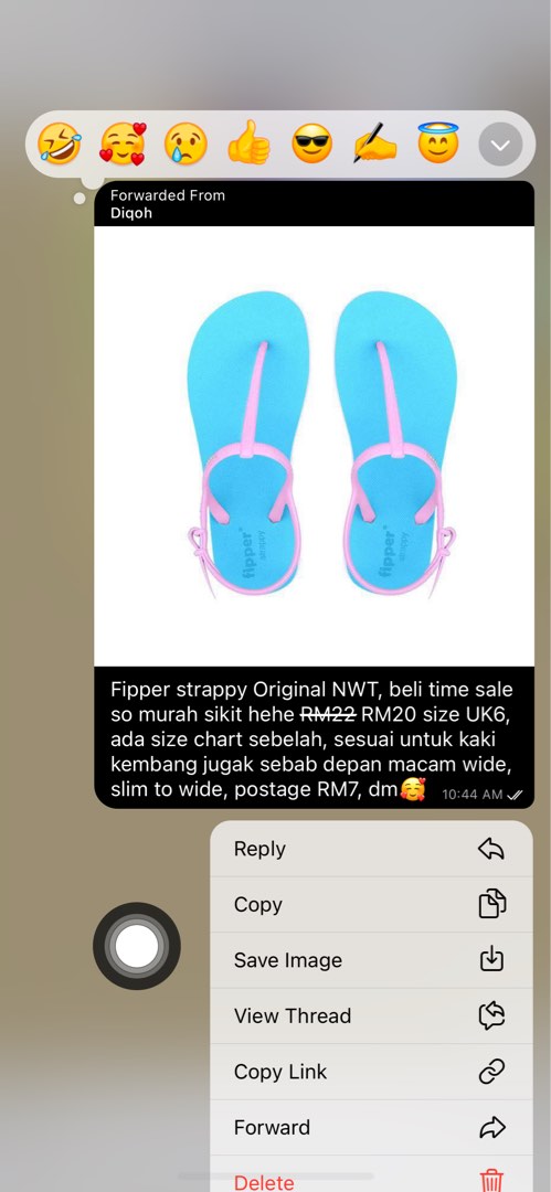 Size chart online sandal fipper