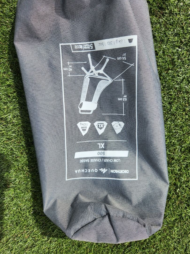 Folding Camping Chair Quechua MH500 XL Blue, Sports Equipment, Hiking