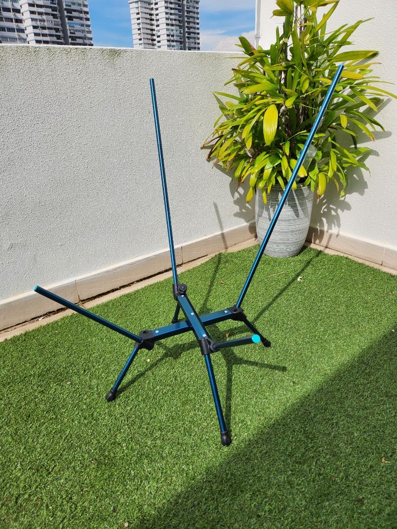 Folding Camping Chair Quechua MH500 XL Blue, Sports Equipment, Hiking