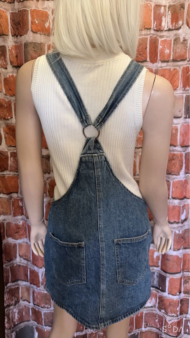 Denim Cotton On Jean Overall Dress – Bandana Boy Vintage Supply