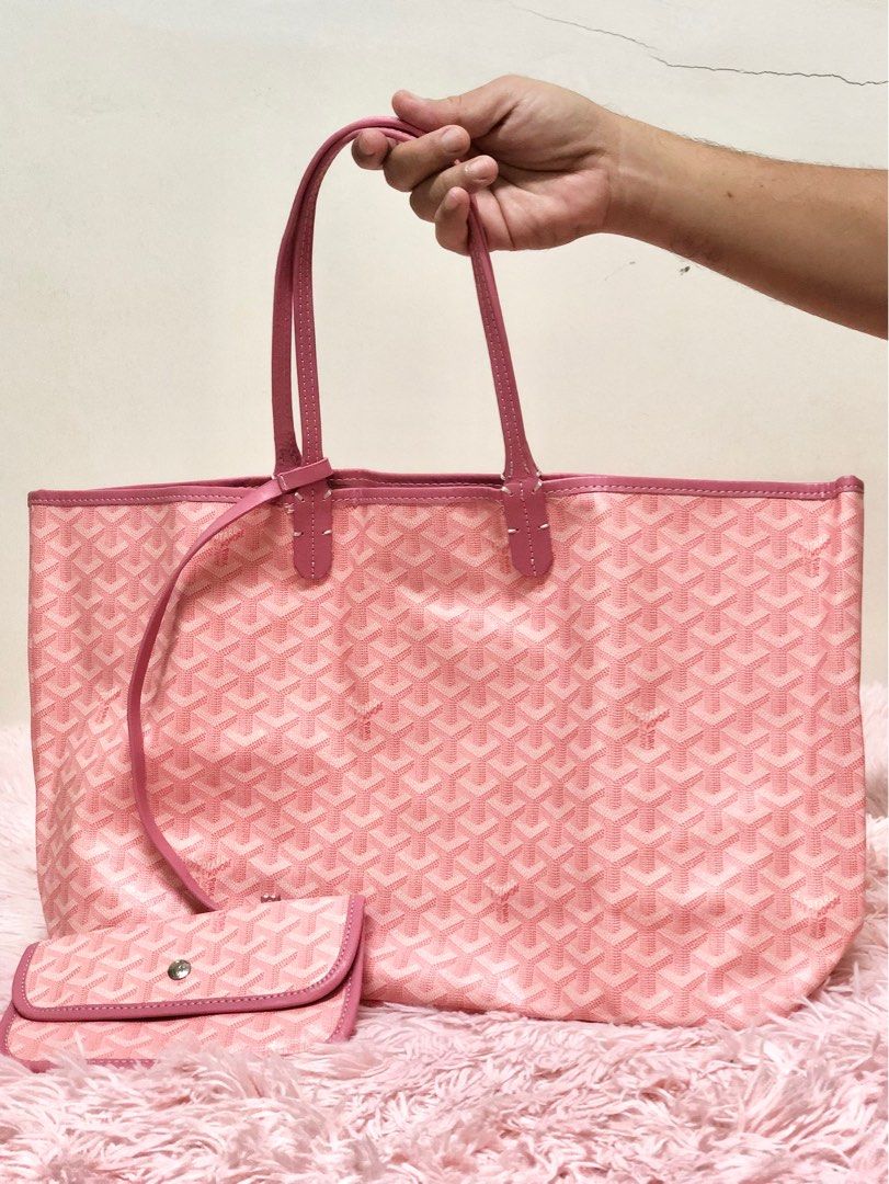 Goyard Saint St. Louis MM Medium Pink Men's Women's Tote/Shoulder