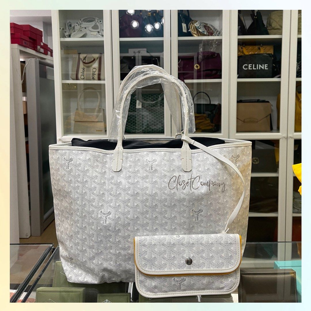 Maison Goyard Saint Louis PM Bag (White/Cream), Luxury, Bags & Wallets on  Carousell