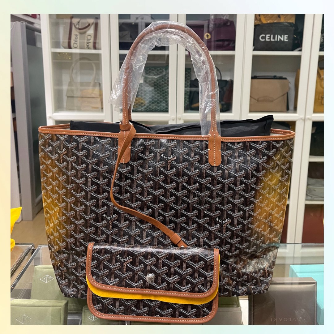 Maison Goyard St Louis PM Gris (Grey) - Brand new sealed handles, full set,  receipt, Luxury, Bags & Wallets on Carousell