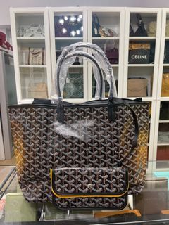 AUTHENTIC , GOYARD St.Louis PM Black, Comes with care booklet, receipt,  dustbag & paperbag., Size: 34 x 28 x 15cm