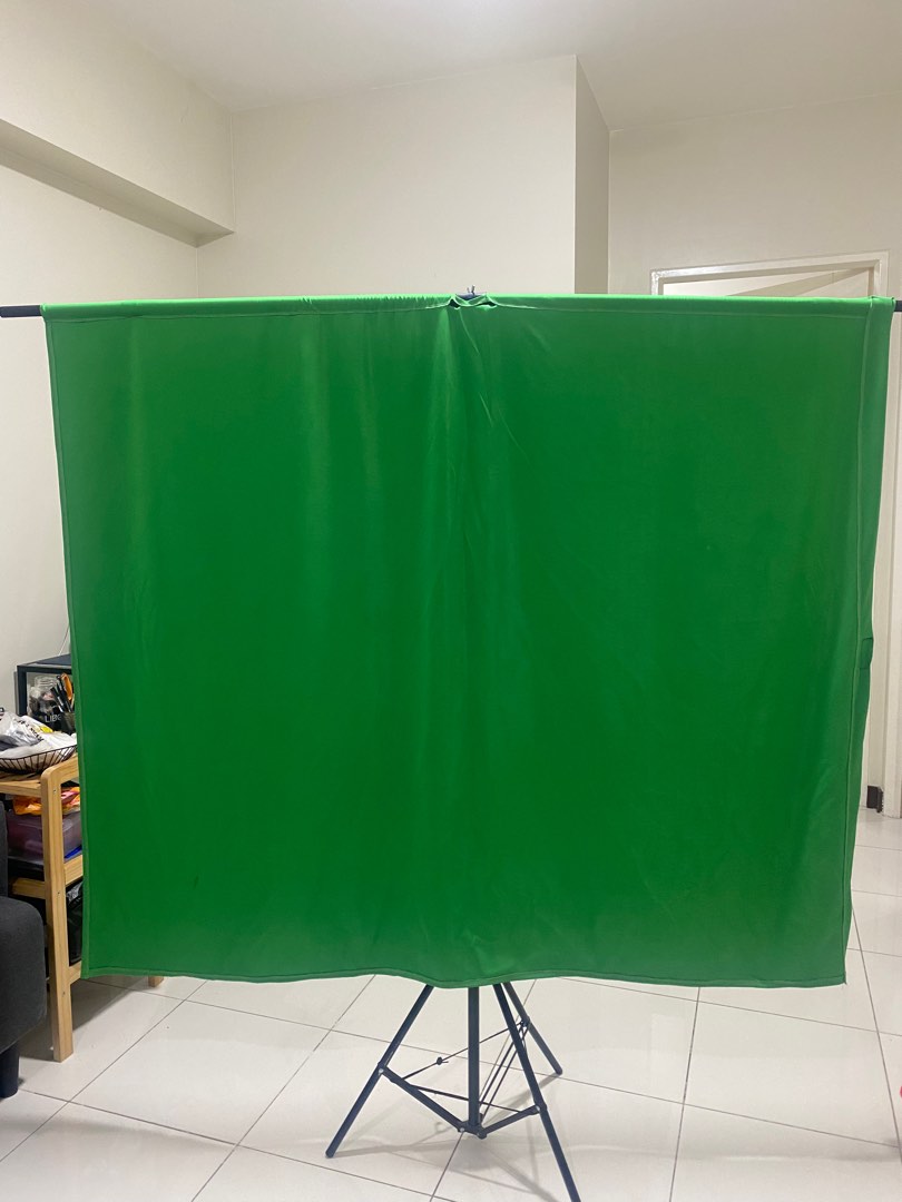 Green Screen with Stand, Photography, Video Cameras on Carousell