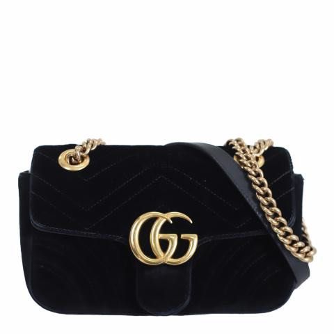 Gg marmont velvet shoulder bag outlet