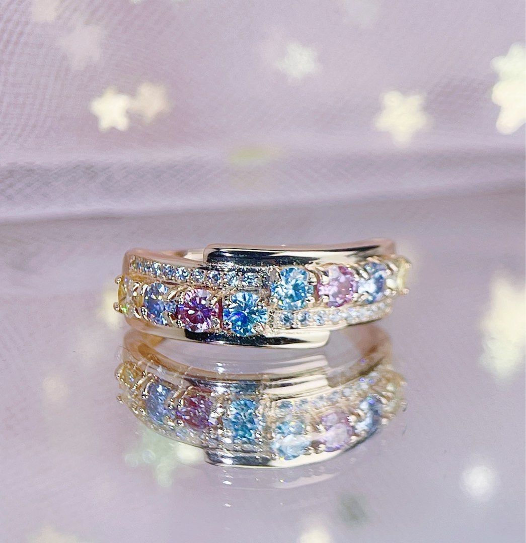Half eternity wide band rings Women s Fashion Jewelry