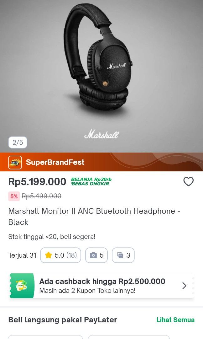 Harga headphone 2025 marshall