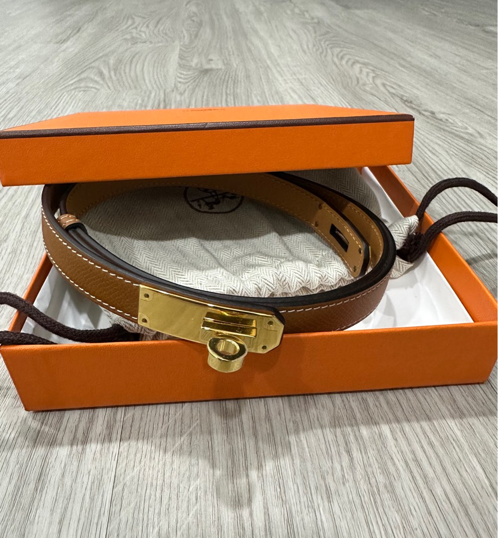 Hermes Kelly Belt with gold hardware, Women's Fashion, Watches