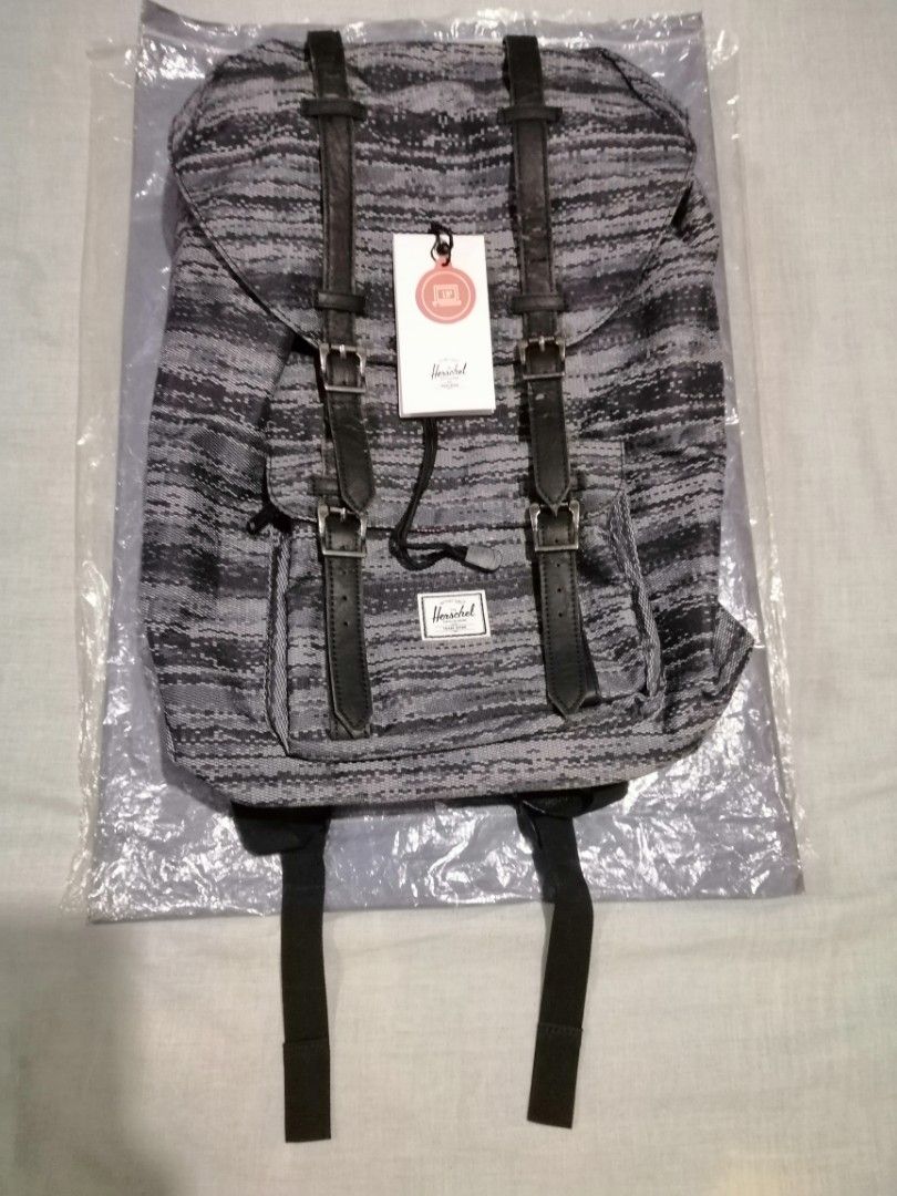 HERSCHEL LITTLE AMERICA BACKPACK WHITE NOISE Women s Fashion Bags Wallets Backpacks on Carousell