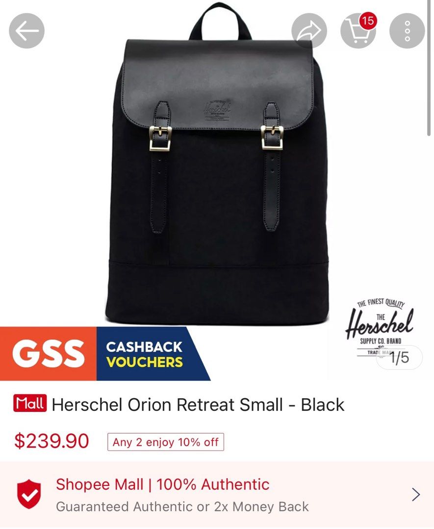 Herschel Orion Retreat Small Backpack Men s Fashion Bags
