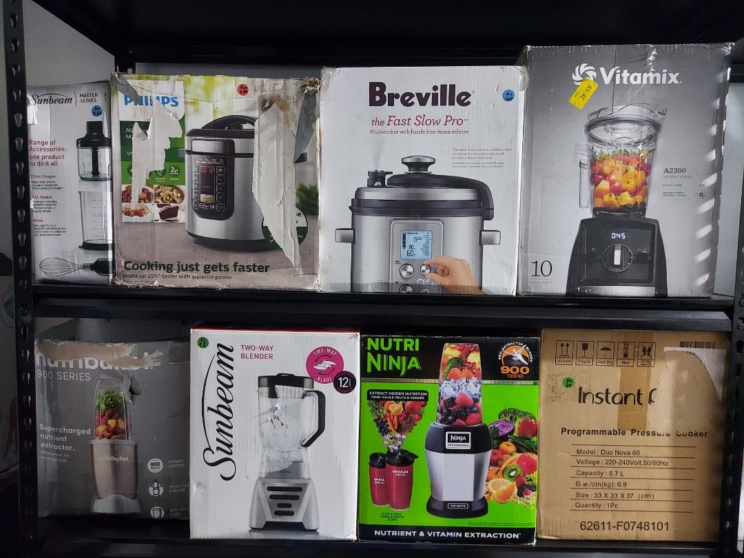 High End Kitchen Appliances (Category: Other Kitchen Appliances) located in Taguig. Submitted by potato_corner (Listing ID 1241124633, Image 3). Description: High End Kitchen Appliances Brands •Breville •Philips •Instant Pot •Vitamix •Nutribullet •Nutri Ninja •Sunbeam Breville Multicooker- 10k Philips Multicooker- 5.5k Instant Pot 5.7L- 5.5k Instant Pot 8L- 6.5k Vitamix Blender- 25k Nutribullet price start at 5k Nitri Ninja- 5k (depends to model)