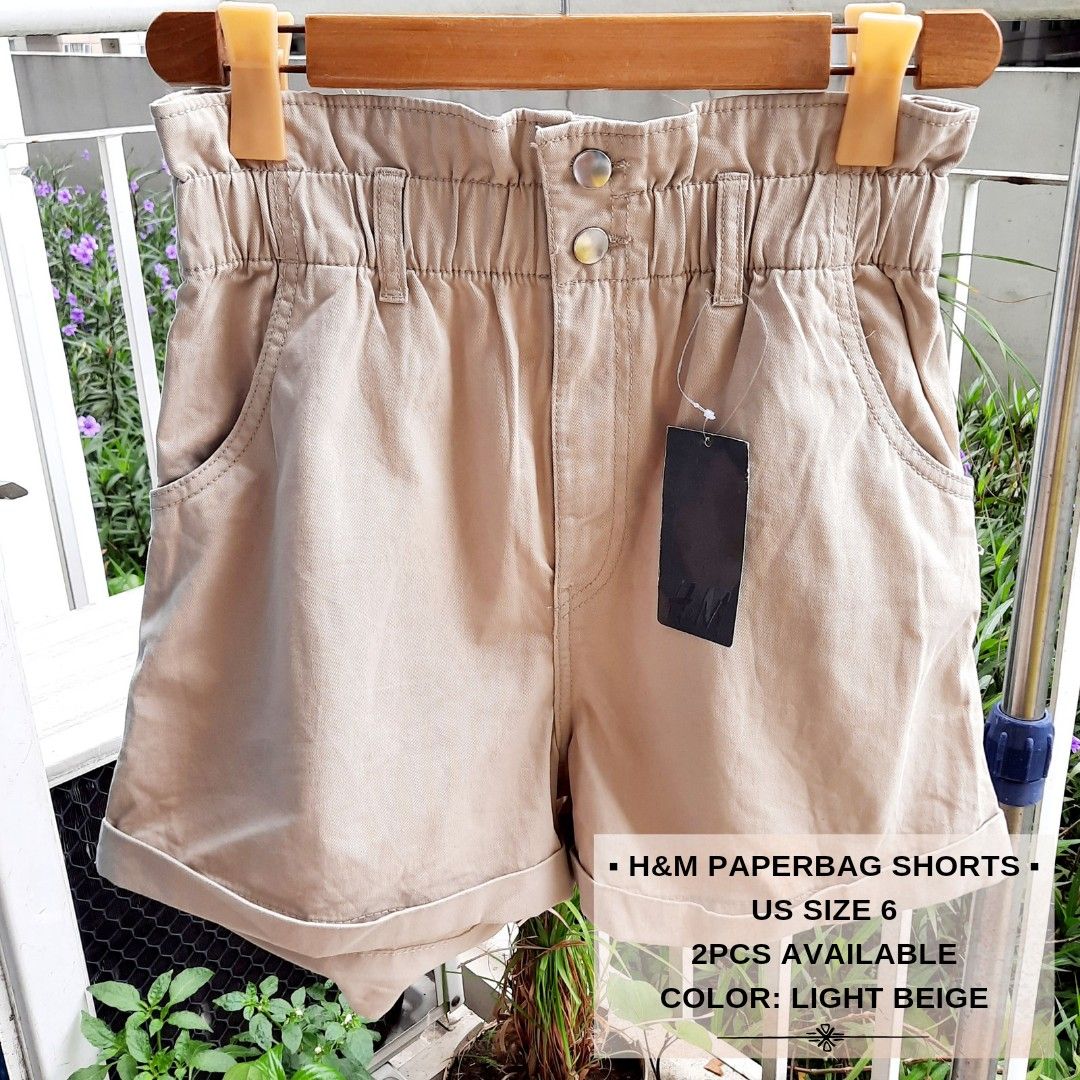 H and m discount paper bag shorts