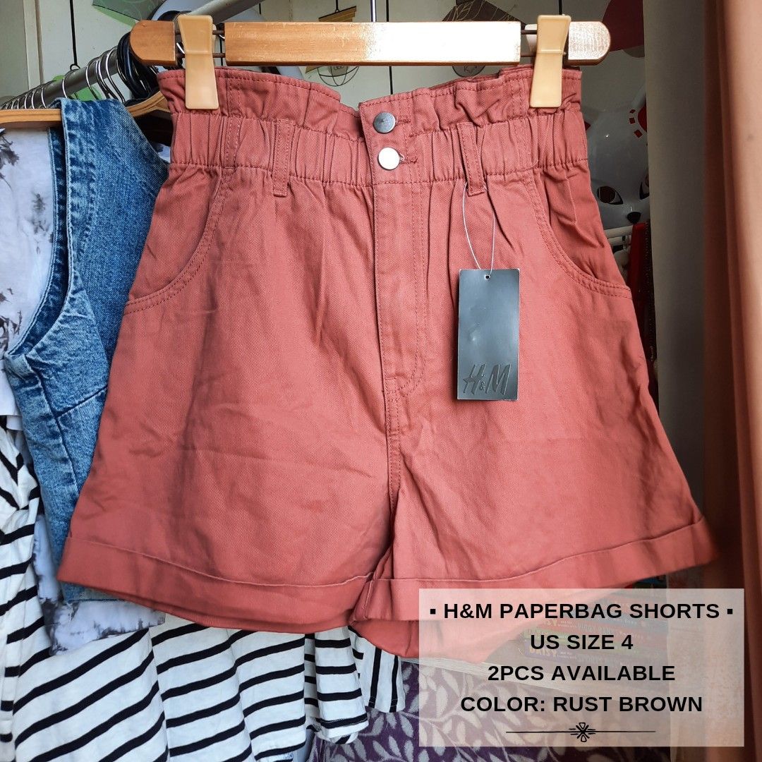 H and m paper bag shorts best sale