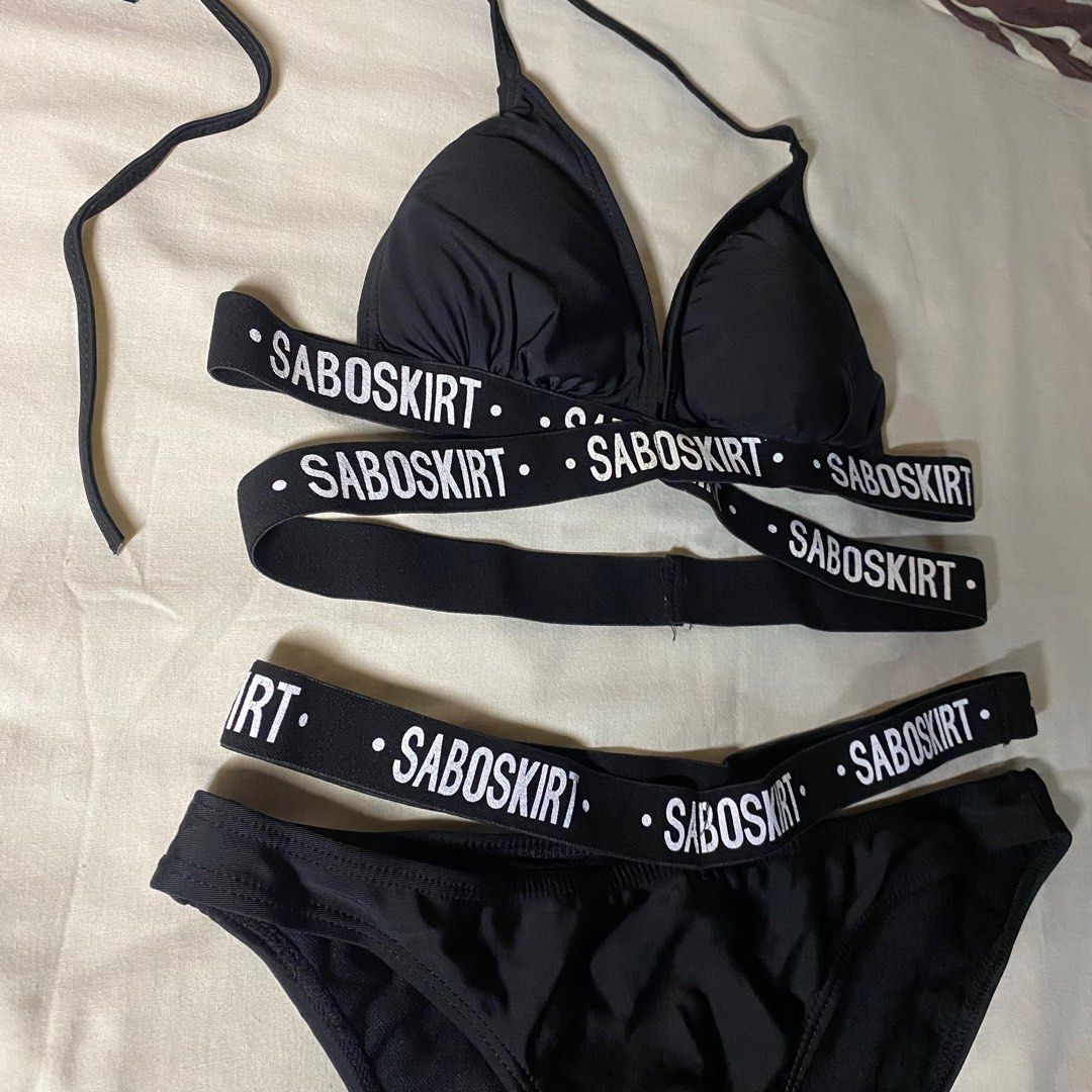 hot black twopiece swimsuit on Carousell