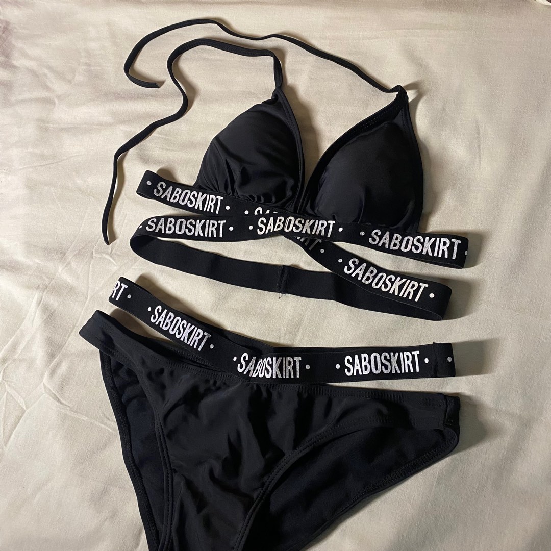 hot black twopiece swimsuit on Carousell