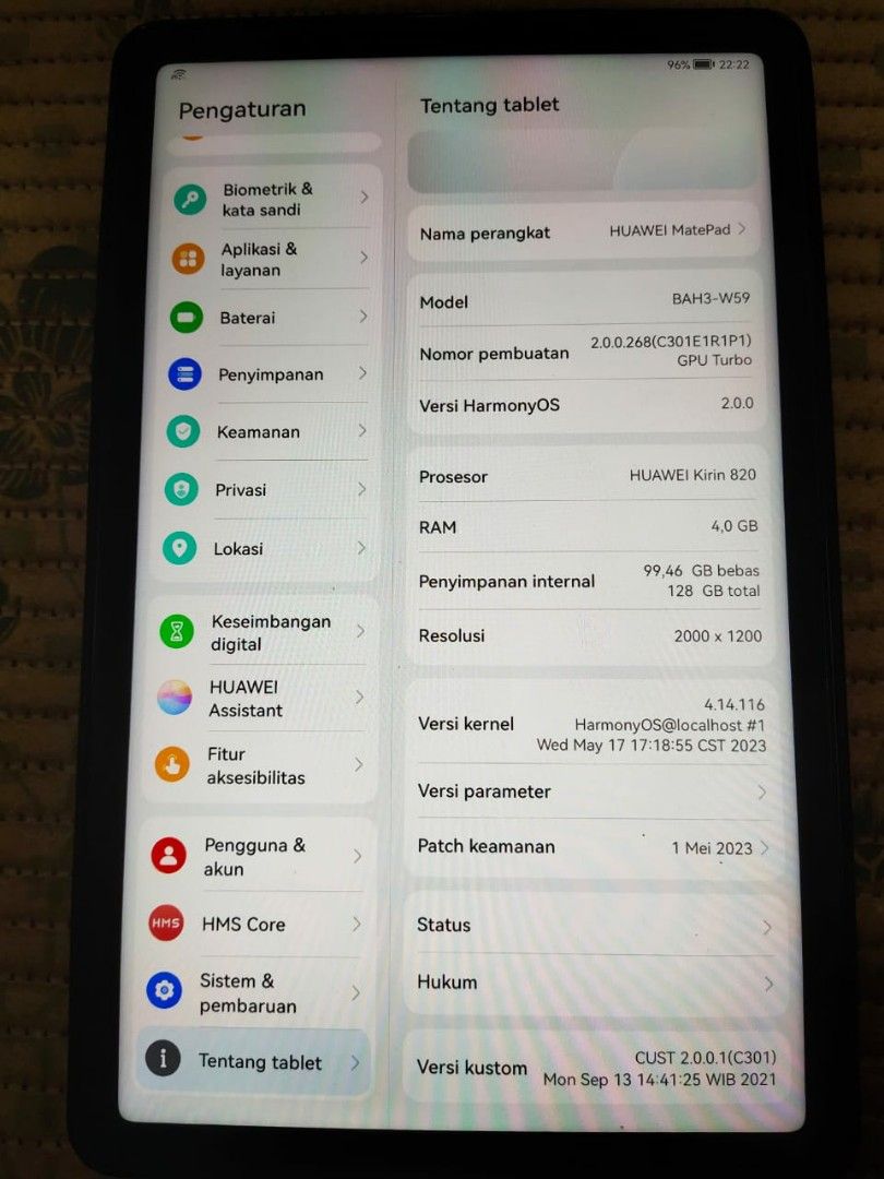 Huawei Matepad Model BAH3-W59 (4GB/128GB), Telepon Seluler & Tablet ...