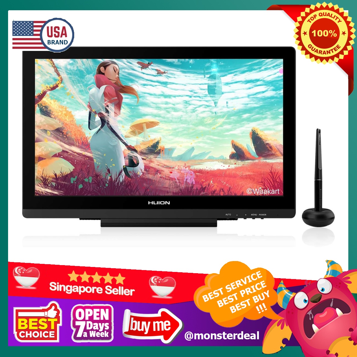 Examen de la tablette graphique Huion Kamvas GT-191: un grand