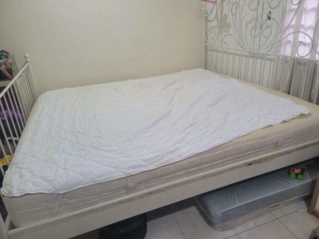 Ikea King Bed Hyllestad Tilam Ikea Padu lembut, Furniture & Home Living