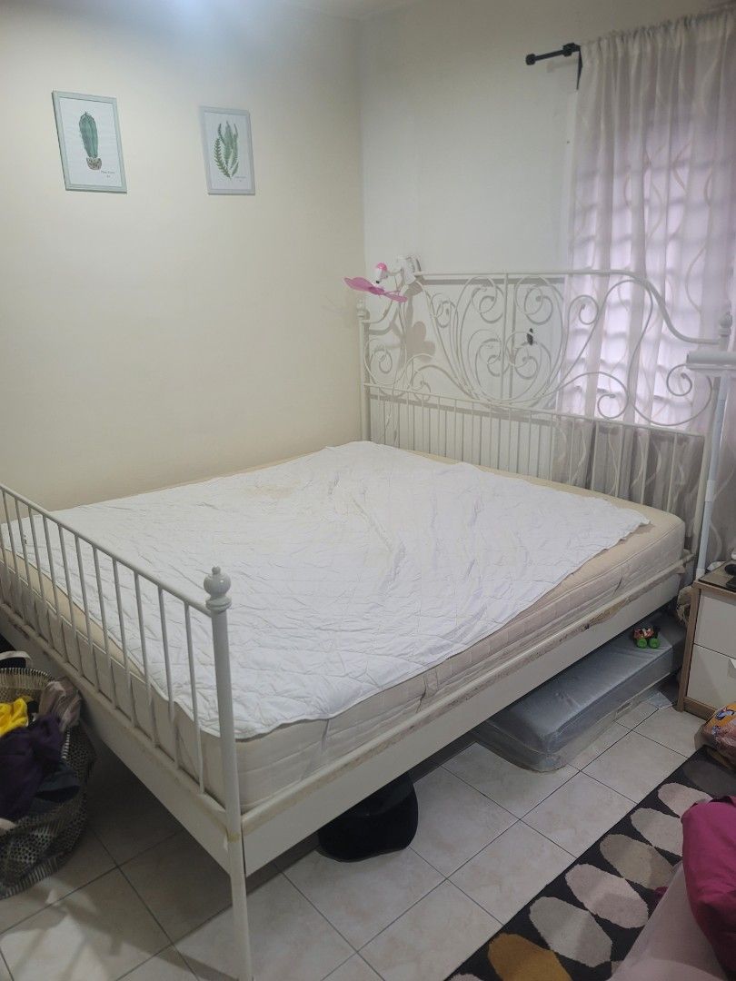 Ikea King Bed Hyllestad Tilam Ikea Padu lembut, Furniture & Home Living