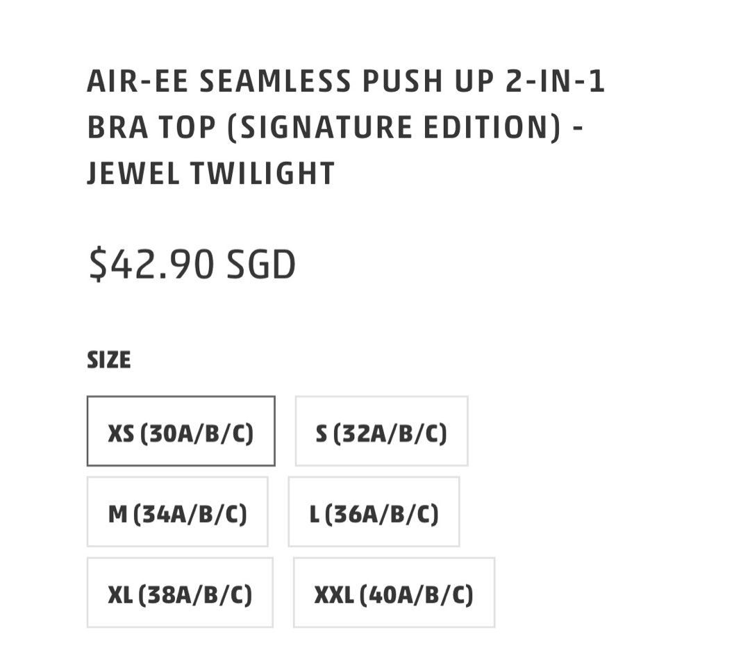 air-ee Seamless Push Up 2-in-1 Bra Top (Signature Edition) - Jewel Twilight