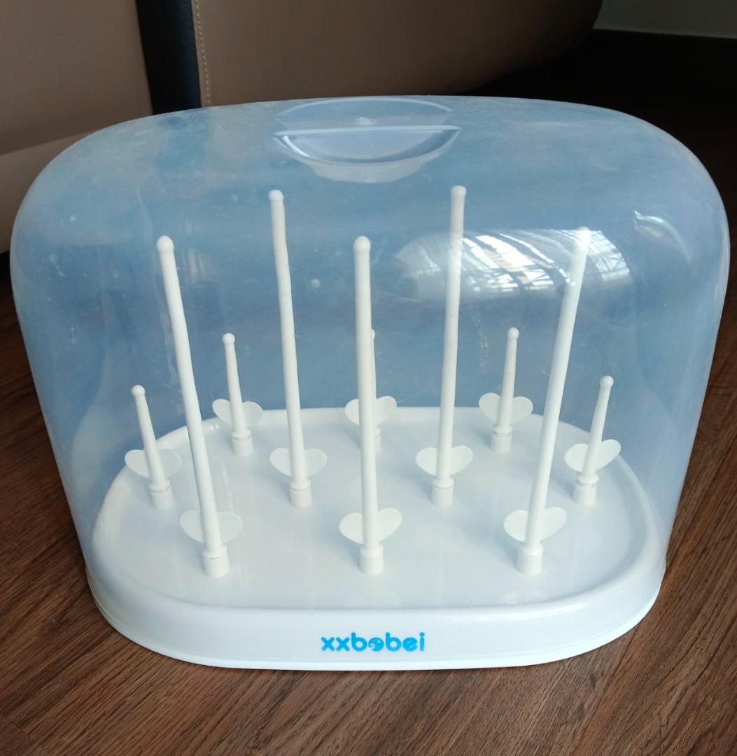 Bottle drying top rack with cover