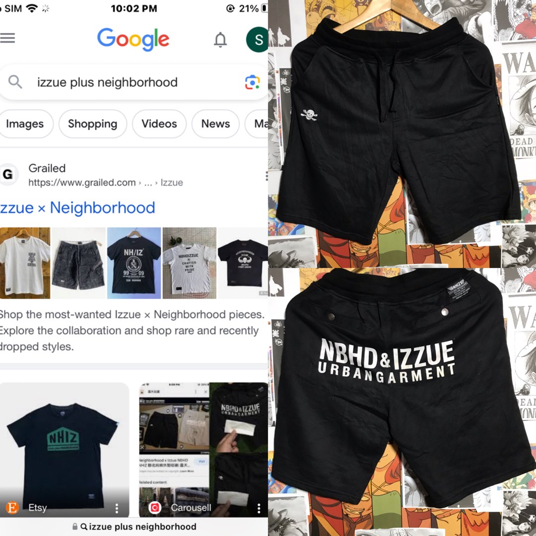 Izzue plus Neighborhood x NHIZ, Men's Fashion, Bottoms, Shorts on Carousell