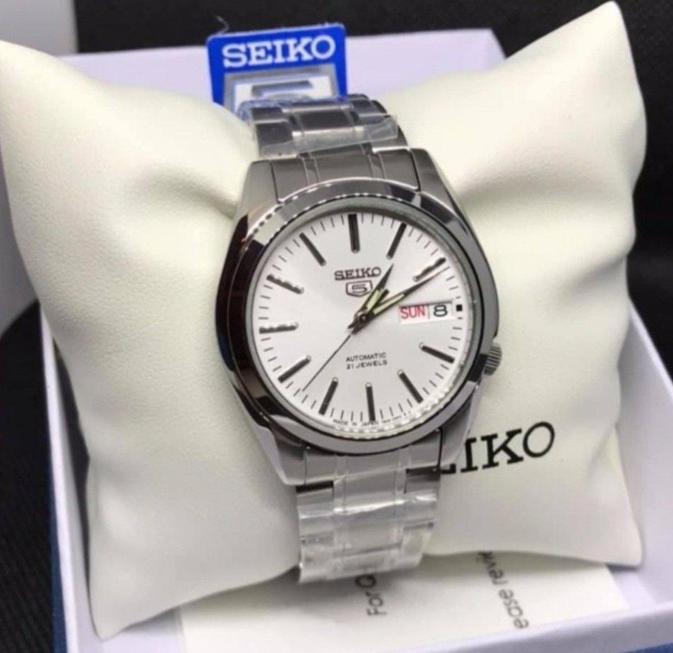 JAPAN MADE Seiko 5 SNKL41 Classic Men s Unisex Automatic White