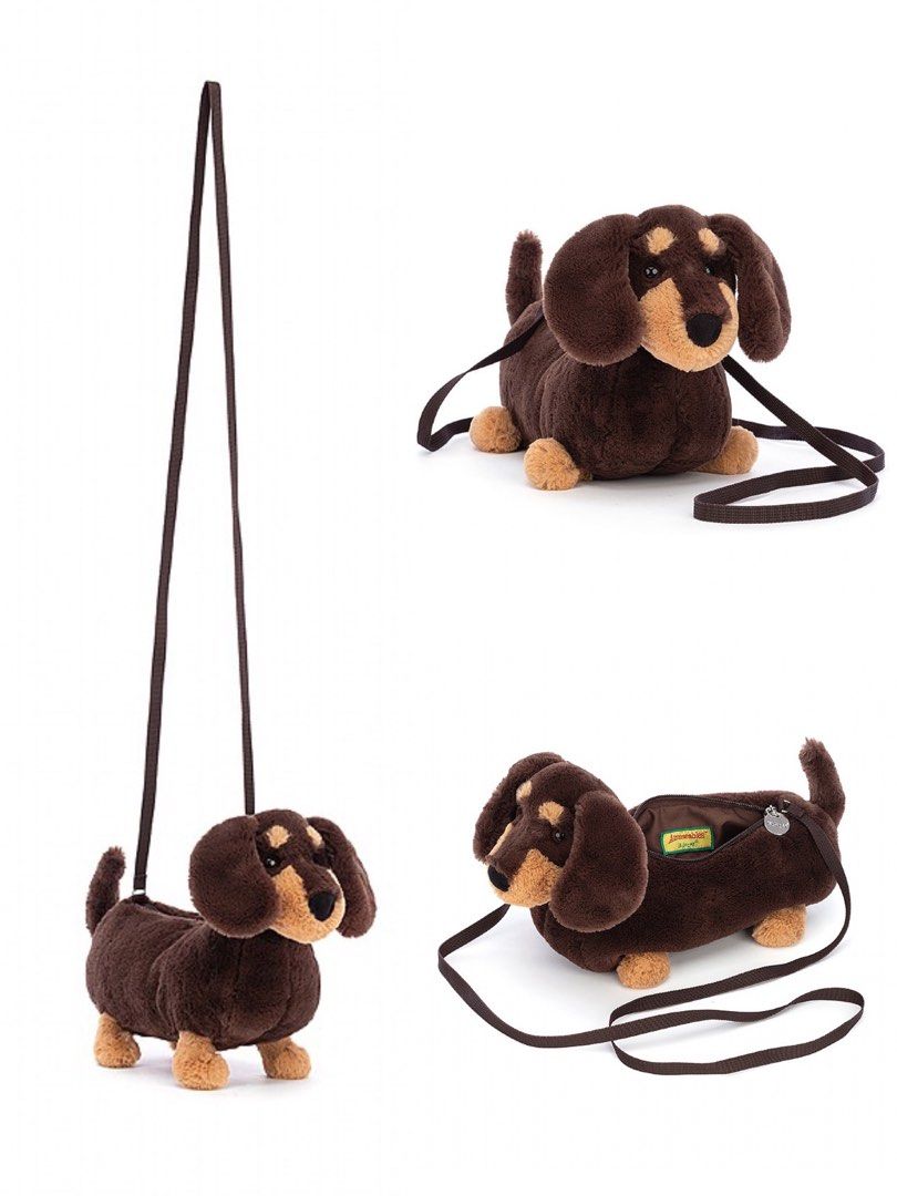 Jellycat Bartholomew Bear Bag Munro Scottie Dog Bag Otto Sausage Dog