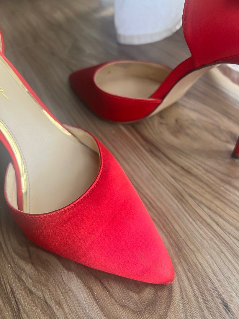 Jessica simpson red bow heels hotsell
