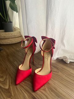 Jessica Simpson Red Bow Heels