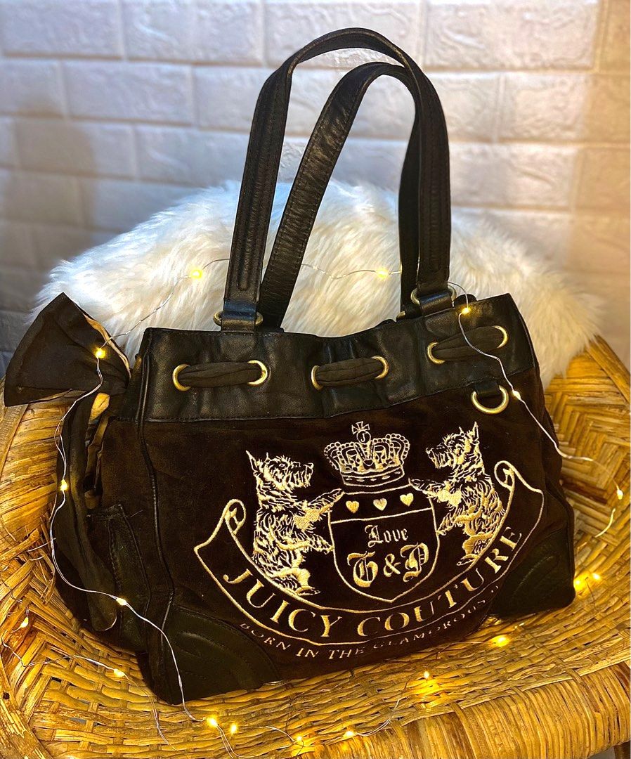 Velvet handbag Juicy Couture Pink in Velvet - 33839866
