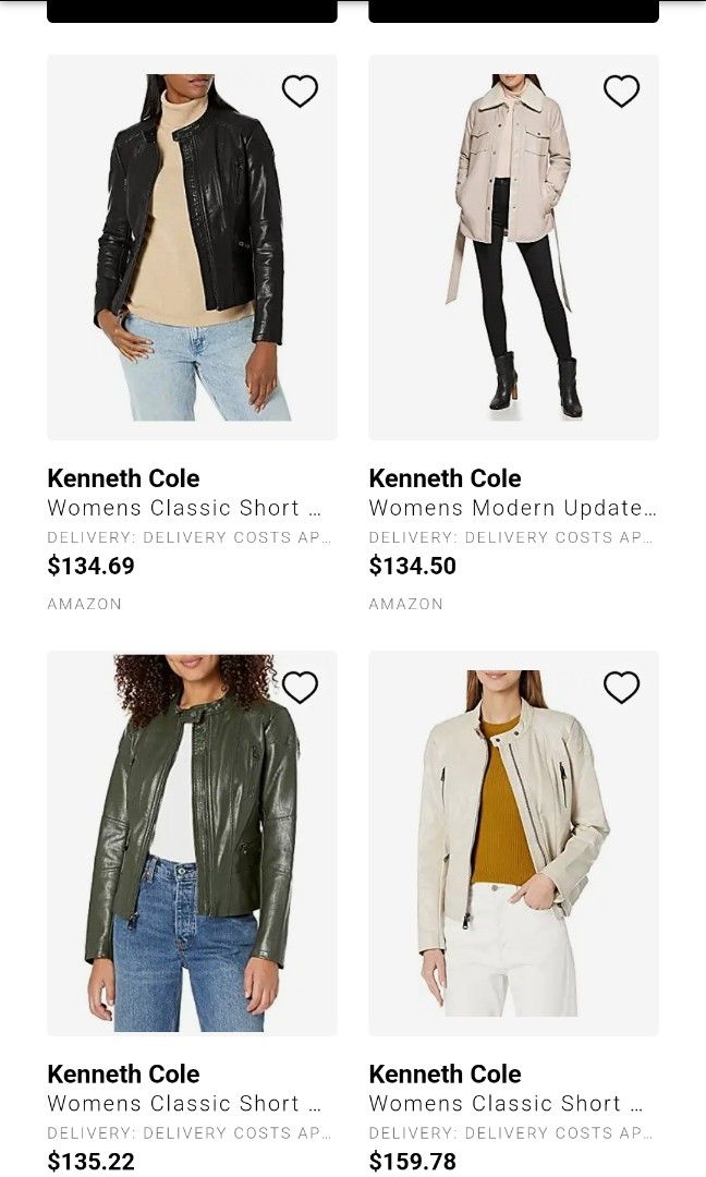 Kenneth cole leather jacket womens hot sale