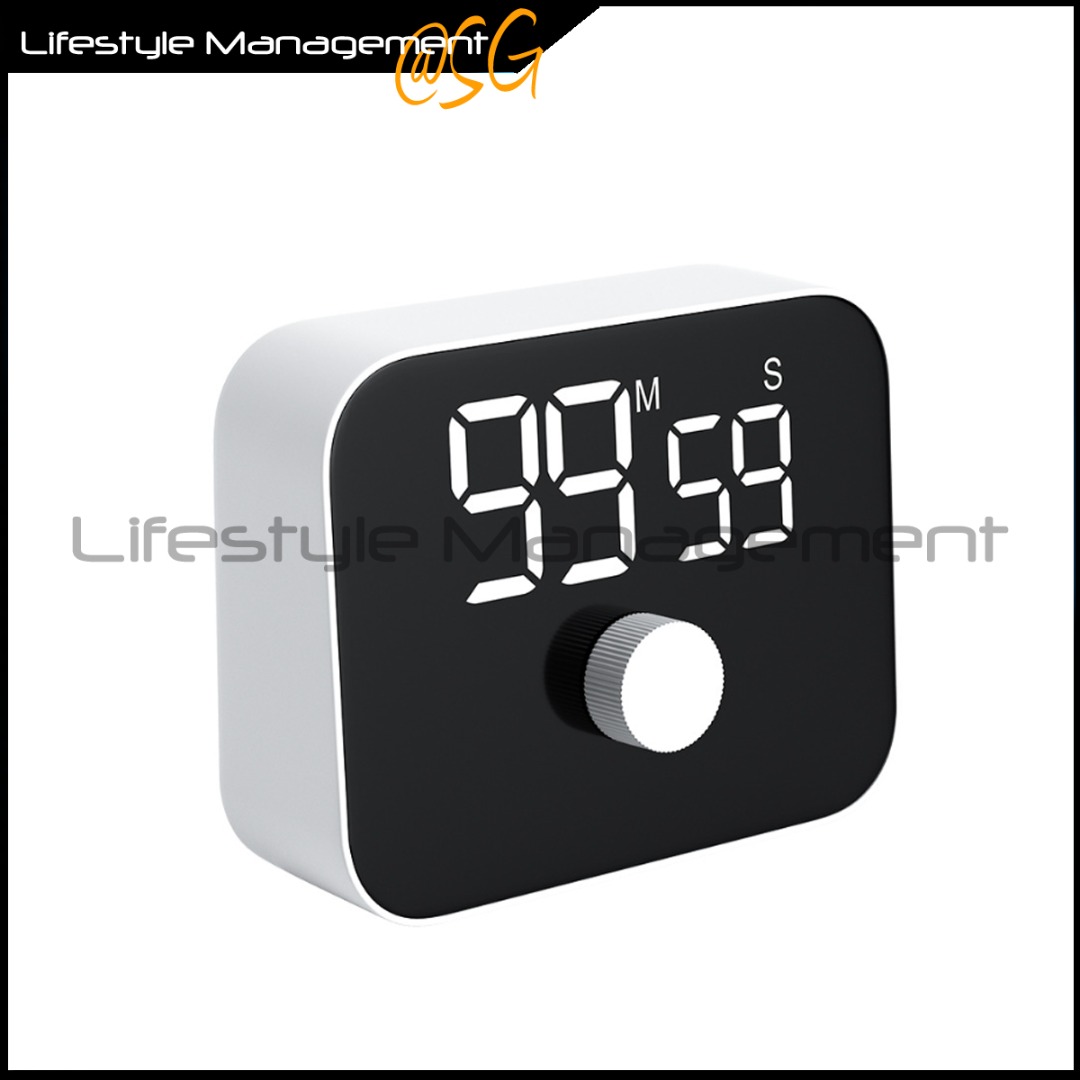Kitchen Timer LED Rotating Loud Alarm Digital Timer Big Digits Cooking