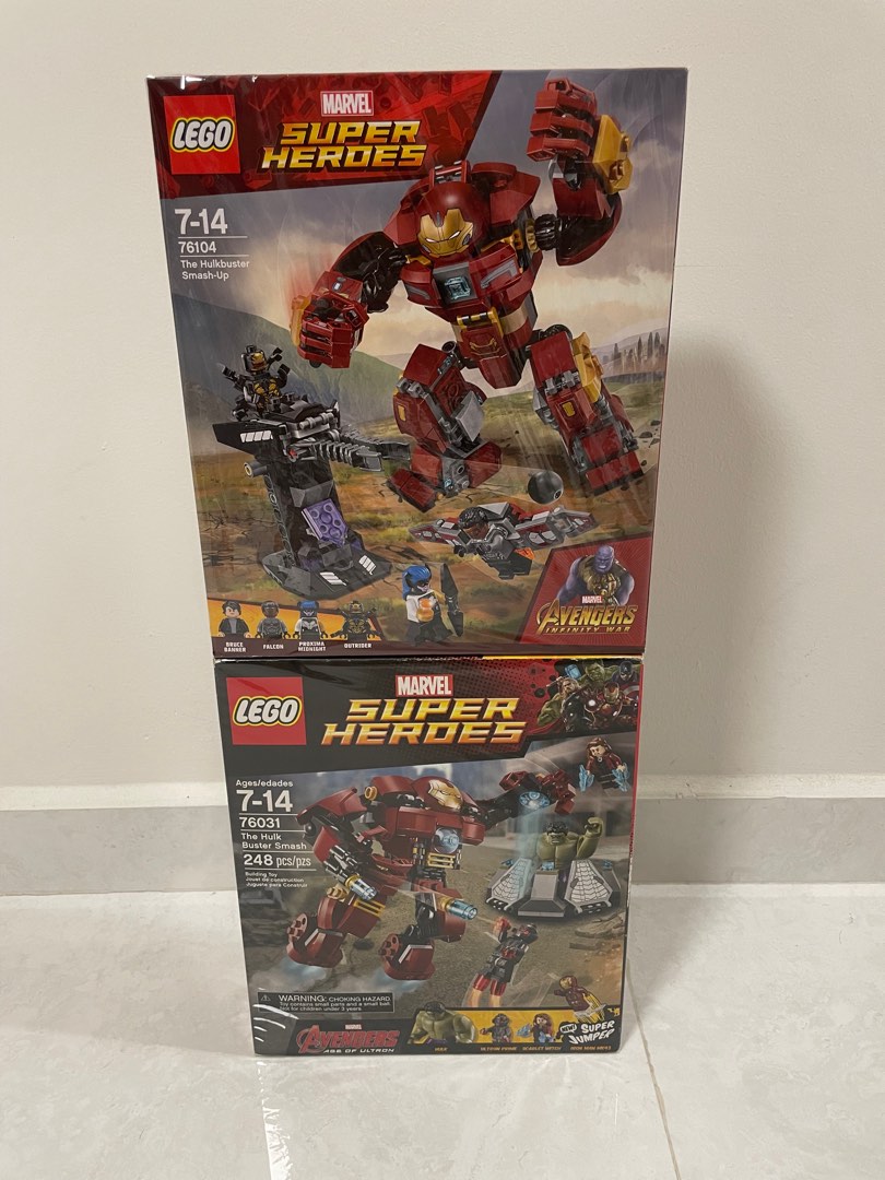 Lego Marvels Ironman Hulk busters Bundle 76031 76104