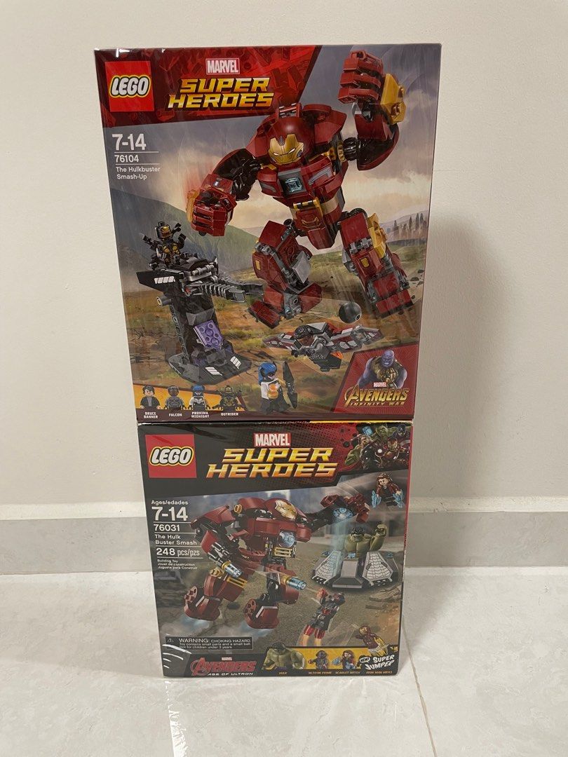 Lego Marvels Ironman Hulk busters Bundle 76031 76104