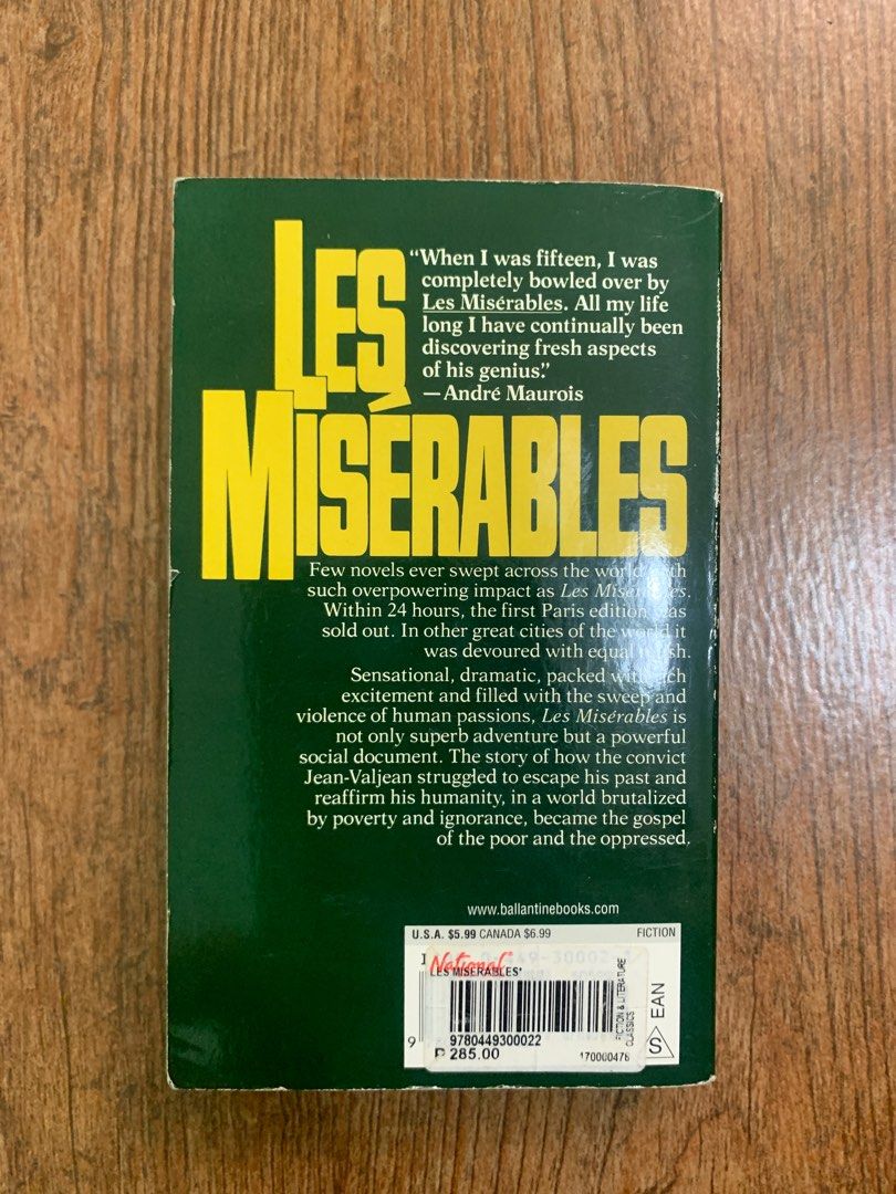 Les Miserables by Victor Hugo (abridged) (Category: Storybooks) located in Bacoor. Submitted by wheabm (Listing ID 1241020368, Image 2). Description: • used once for school • payment is through GCash.