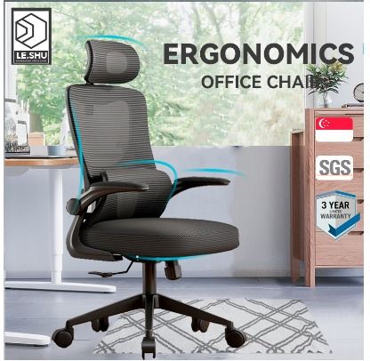 LeShu Office Chair Ergonomic Mesh Office Chair Comfort For Work 8