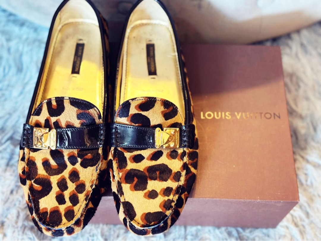 LOUIS VUITTON LEOPARD LOAFER SHOE AUTHENTIC Luxury Sneakers