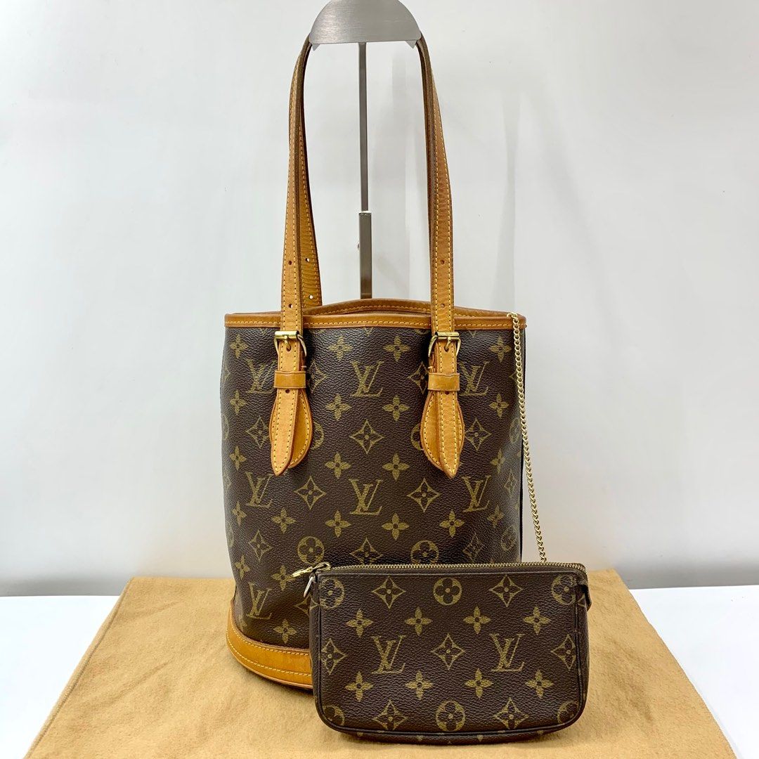 LOUIS VUITTON Bucket PM Used Shoulder Tote Bag M42238 France