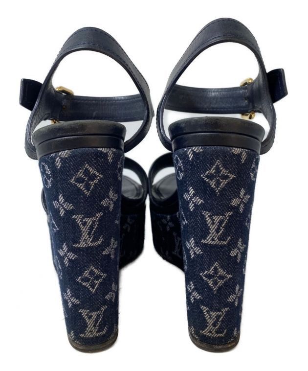 LV Louis Vuitton Multicolour Monogram Wedge Sandals, Luxury, Sneakers &  Footwear on Carousell