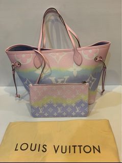  Louis Vuitton M46077 Neverfull MM Pink Gradient Tote