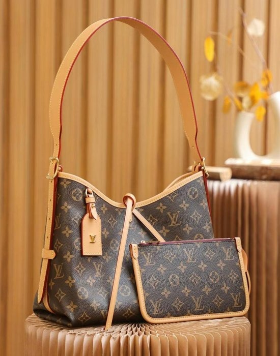 Shop Louis Vuitton Monogram Casual Style 2WAY 3WAY Plain Leather Party  Style (CARRYALL PM, M46293, M46288) by Mikrie