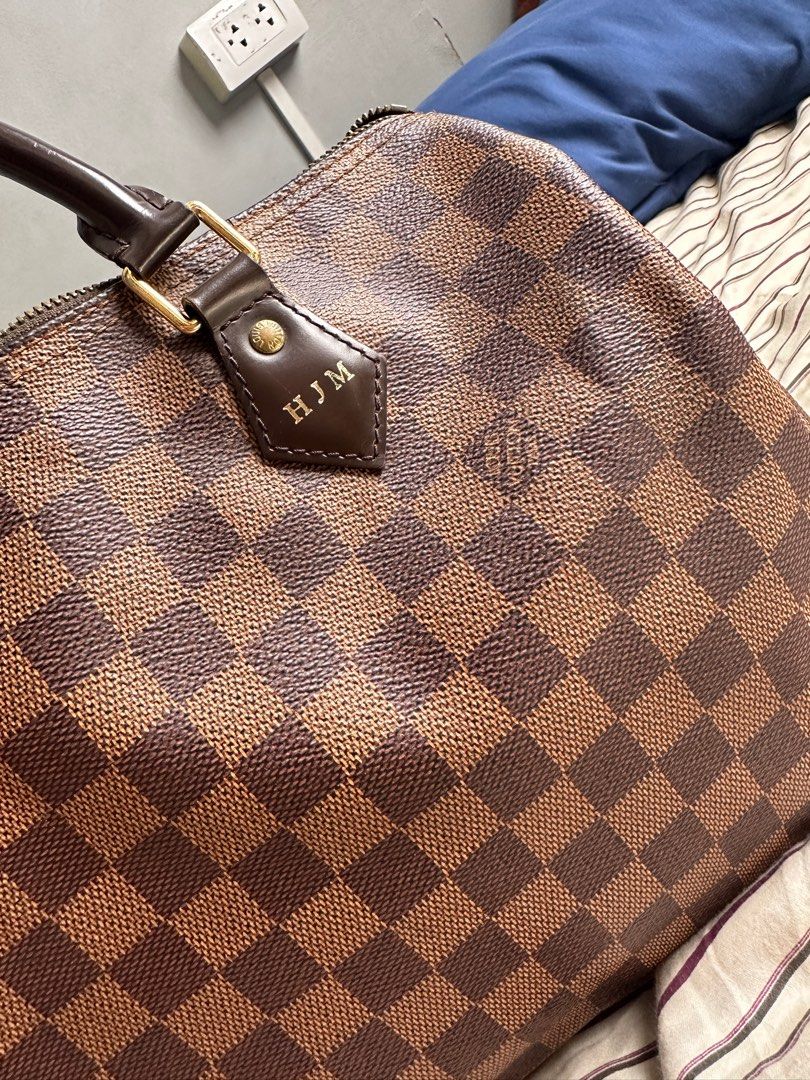 LV SPEEDY BANDOULIÈRE 30 DAMIER EBENE, Luxury, Bags & Wallets on Carousell