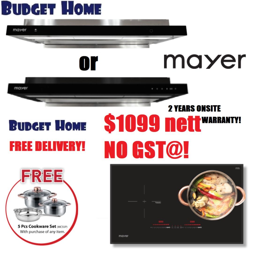 Mayer Induction hob and hood, TV & Home Appliances, Kitchen Appliances